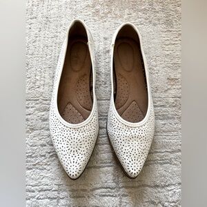 Maurices White Perforated Flats